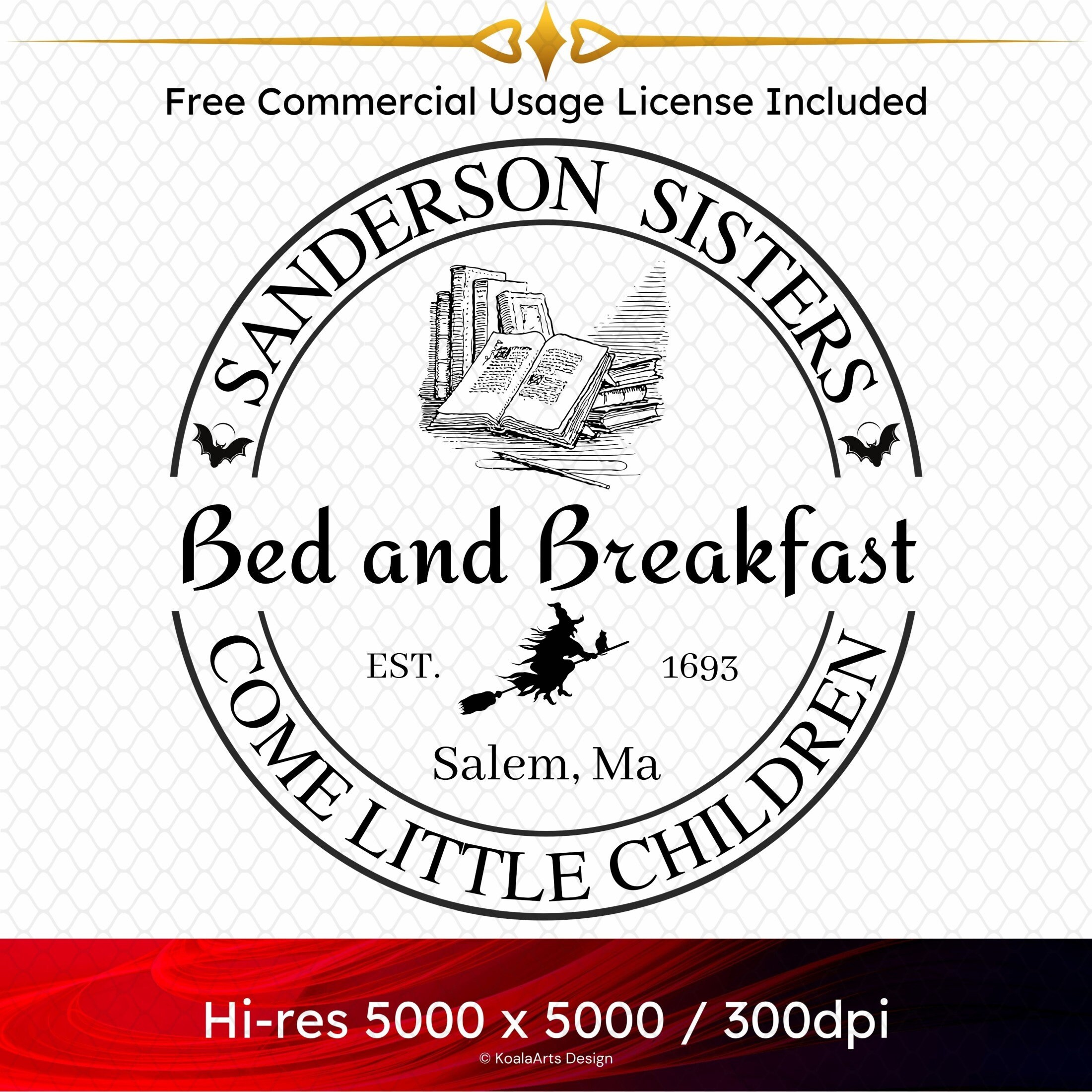 Sanderson Sisters Bed and Breakfast Set 02 Three 3 Designs Etsy Canada