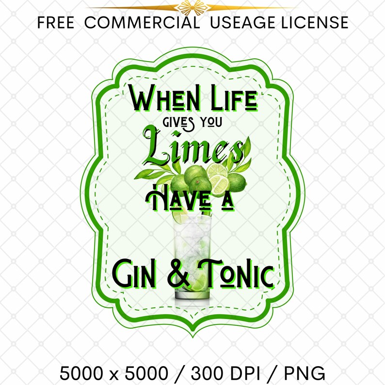 When Life Gives You Limes Selection Set 02 Four PNG/JPG Etsy
