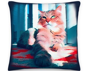 Mya Meow, almofada de gato, almofada de gatinho, almofada de gatinho, pele