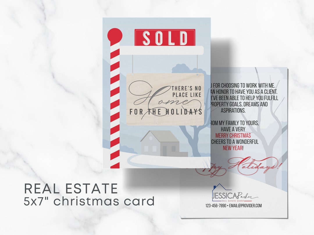 Real Estate Christmas Card Printable Holiday Card for Realtors® Etsy