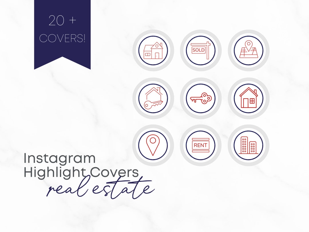 Instagram Covers Real Estate RE/MAX Colors - Etsy