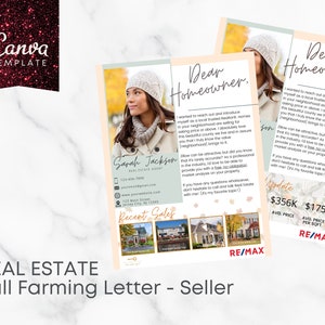 Real Estate Fall Autumn Canva Lead Generating Farming Letter Template for Realtors® - Seller Edition