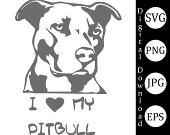 Free Free 296 I Love My Pitbull Svg SVG PNG EPS DXF File