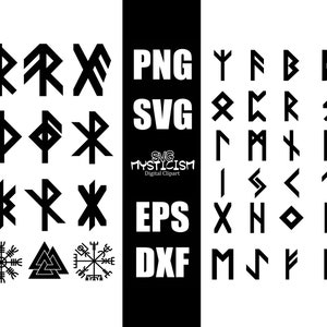 Elder Futhark and Bindrunes Bundle SVG Vector Bundle