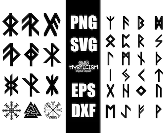 Elder Futhark and Bindrunes Bundle SVG Vector Bundle