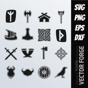 Viking Theme Icons Norse SVG Digital File