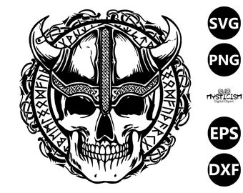 Viking Skull SVG Vector Digital Art files