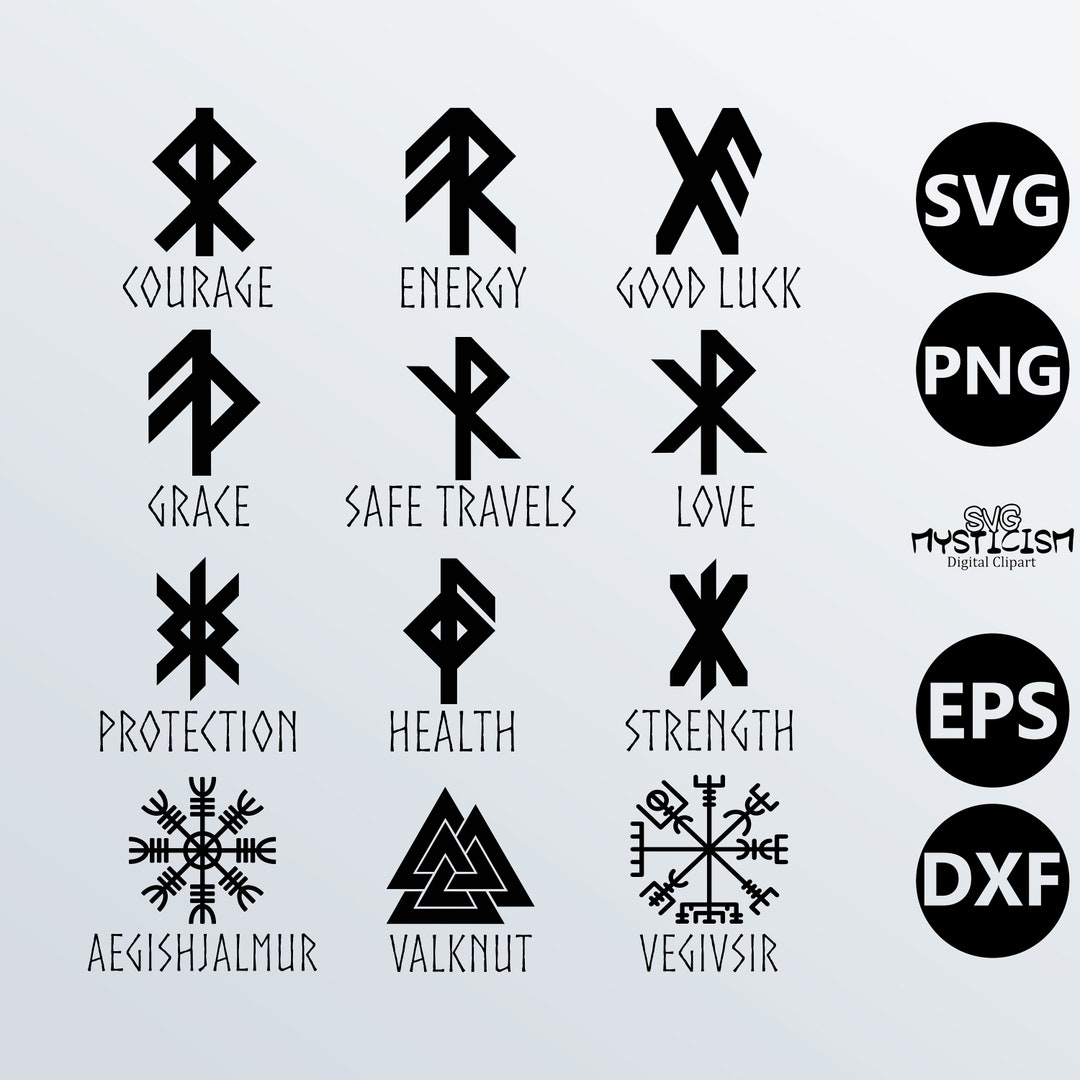 Bindrunes Norse Viking Runes And Symbols SVG Vector Clipart Etsy UK