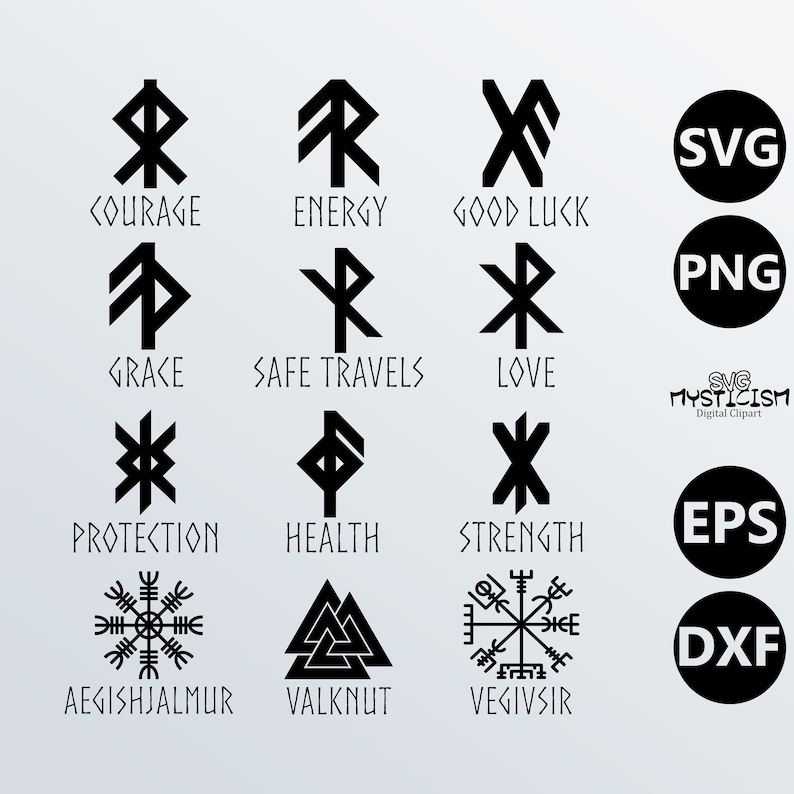 Bindrunes Norse Viking Runes and Symbols SVG Vector Clipart image 1