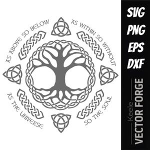 As Above So Below Tree Of Life SVG Vector Digital Files