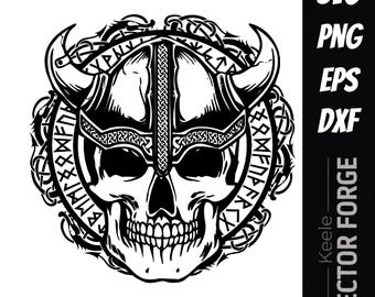 Arquivos de arte digital vetorial SVG de crânio viking