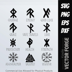 Bindrunen nordische Wikinger Runen und Symbole SVG Vektor Clipart