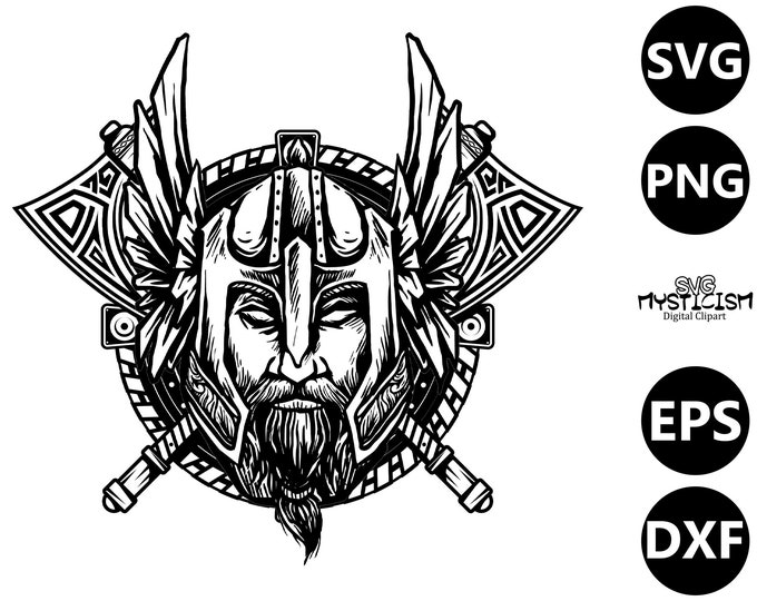 Viking Bust Ornament – Hand Crafted Pagan Norse Ragnar Warrior Gift