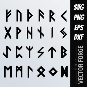 Rune vichinghe norrene Futhark antiche SVG Clipart vettoriale