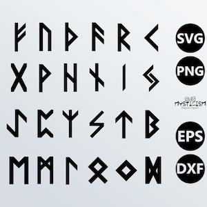 Elder Futhark Norse Viking Runes SVG Vector Clipart