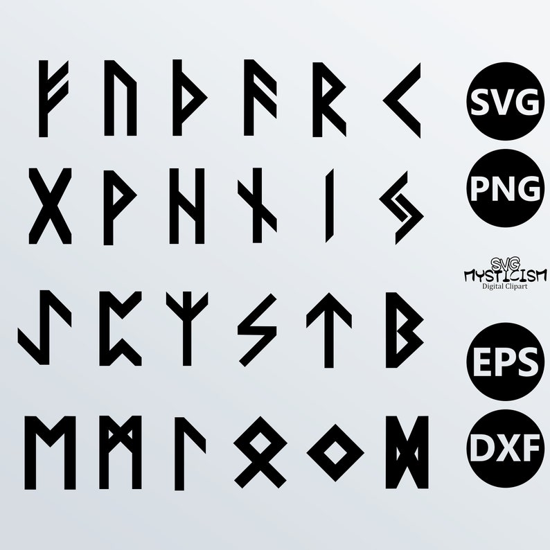 Viking Runes Svg Nordic Alphabet Svg Elder Futhark Runes Svg Runes ...