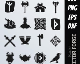 File digitale SVG con icone a tema vichingo e norreno