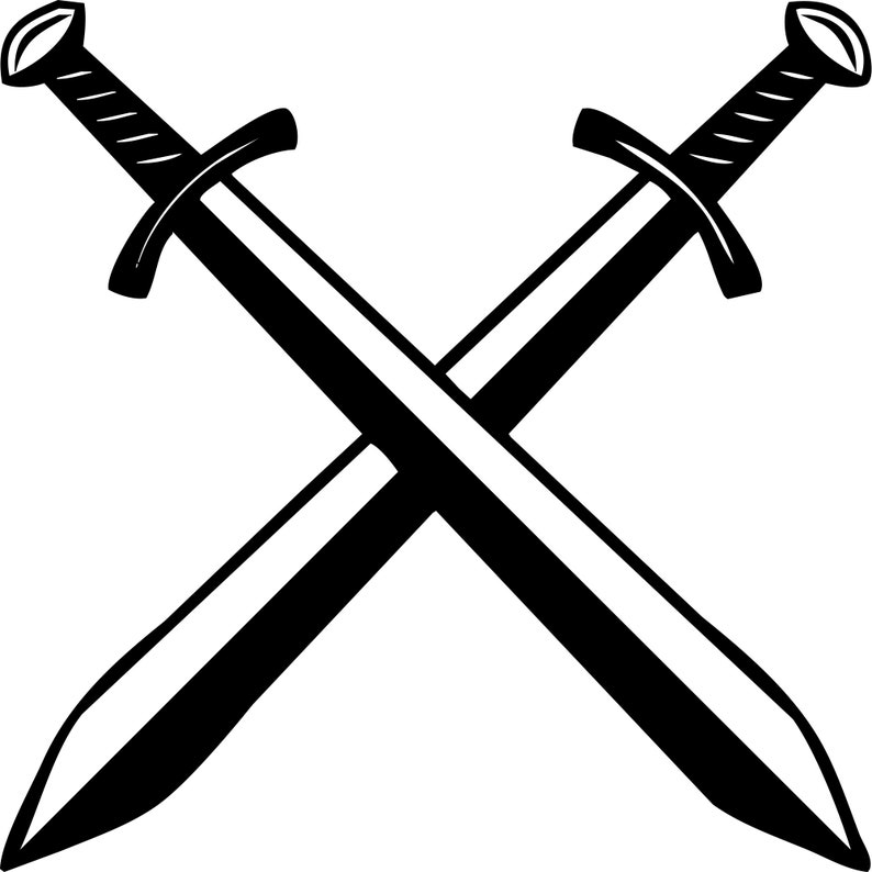 Arquivos Digitais Vetoriais SVG de Armas Medievais Vikings: Machado, Escudo e Espada imagem 3