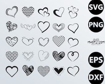 25 Heart SVG Bundle Vector Digital Clip art