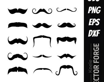Pacote de Bigodes em SVG (Vetor Digital)