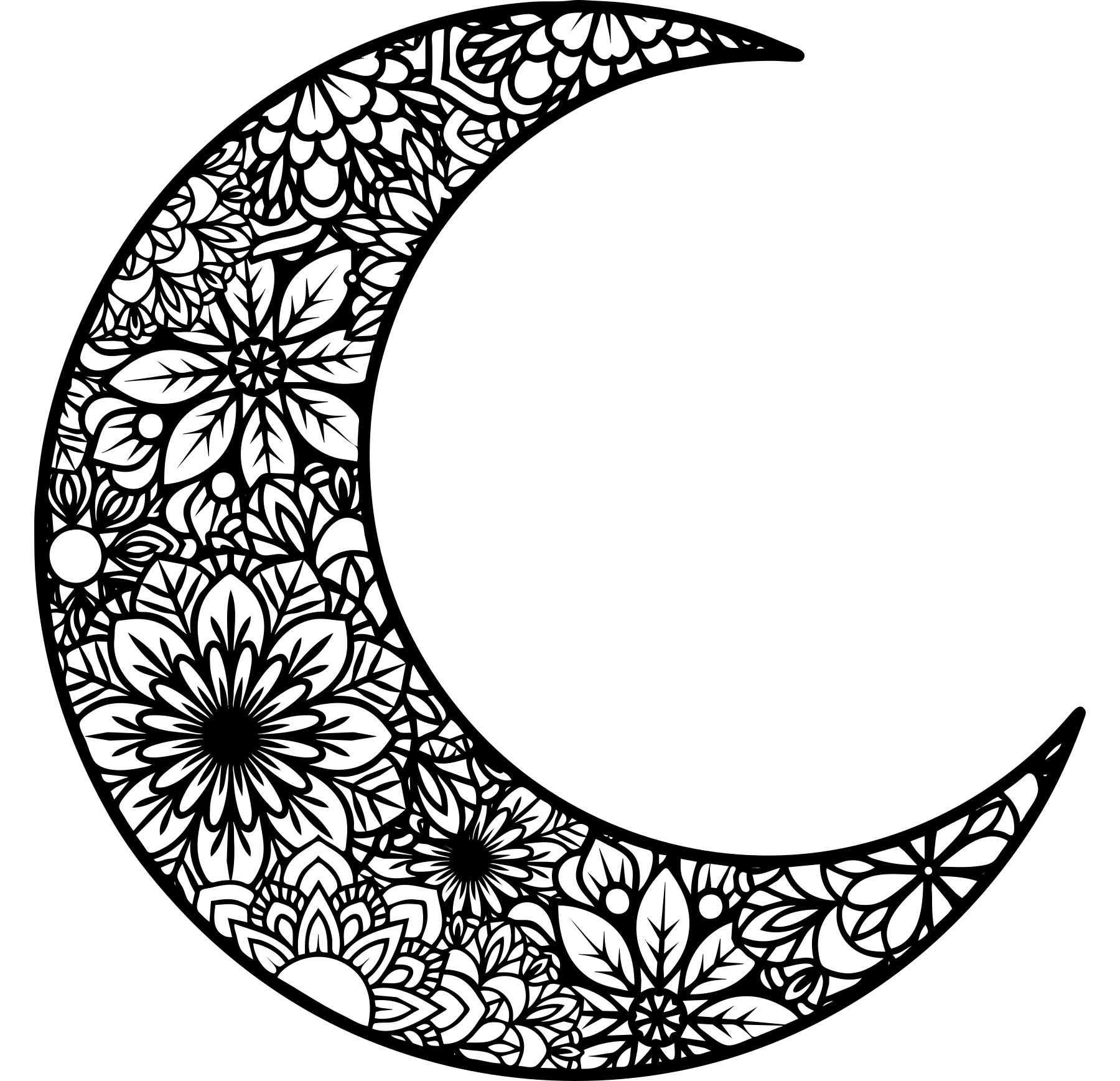 Moon and Star Mandala SVG Vector Digital Art File (Download Now) - Etsy
