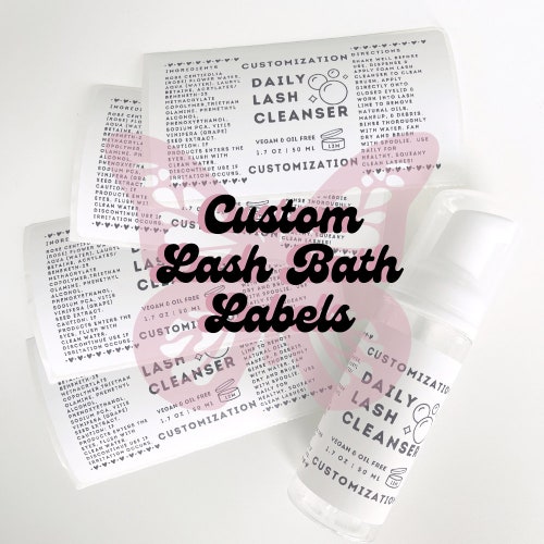 Lash Shampoo/ Lash Cleanser Bottle Label/sticker Template Etsy