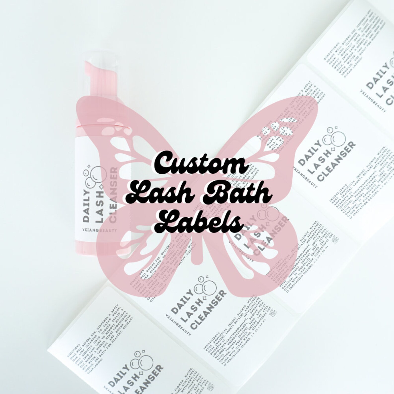 Lash Shampoo Label Lash Aftercare Kit Lash Extension Etsy