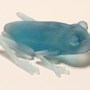 Transparent Blue &quot;Glass&quot; Frog figurine