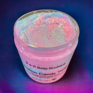 Whipped Soap Sugar Scrub l Cotton Candy Twist l Sugar Scrub l Skin Care l Gift Ideas