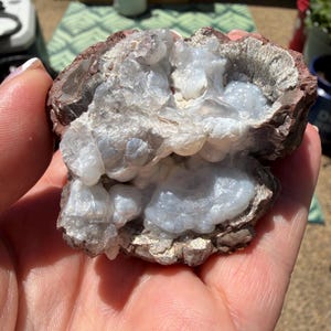 Botryoidal Blue Chalcedony Geode with Hyalite Opal – UV Reactive Mineral Specimen
