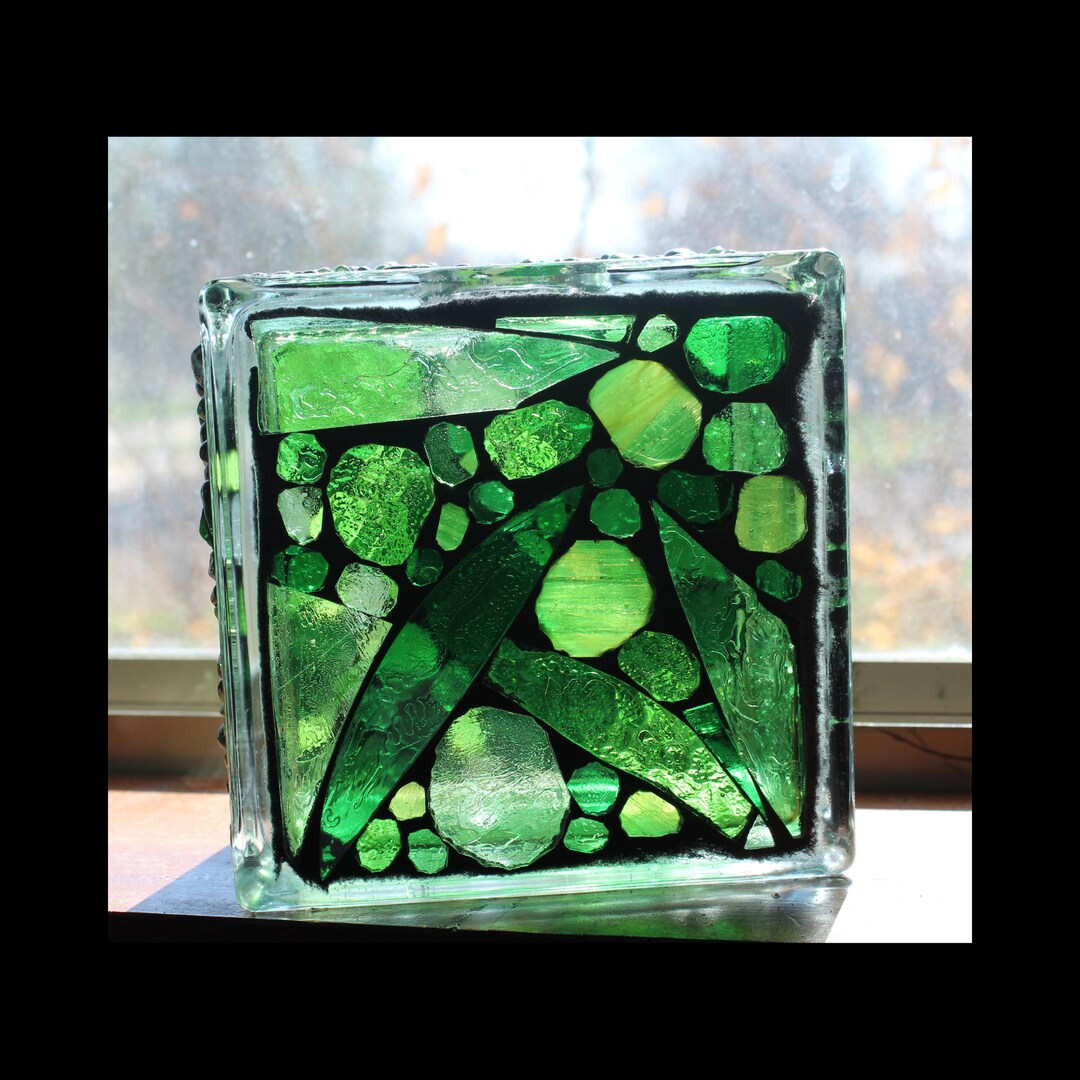 Mosaic Artstained Glasslightboxnight Lightmixed Etsy