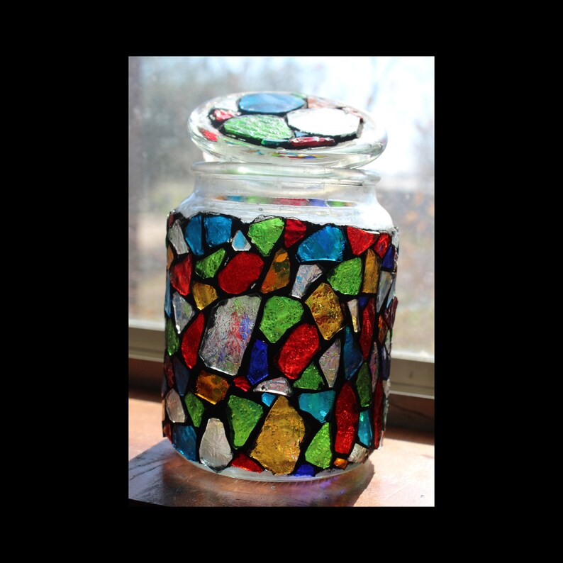 Mosaic Artstained Glasslightboxnight Lightmixed Etsy