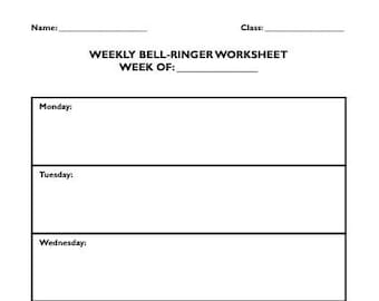 Weekly Bell Ringer