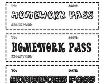 Fun Homework Passes