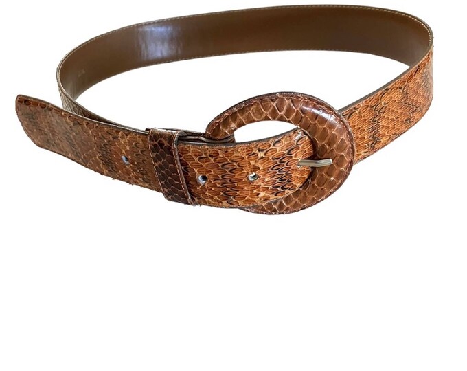 Vintage Genuine Snakeskin Belt M/L