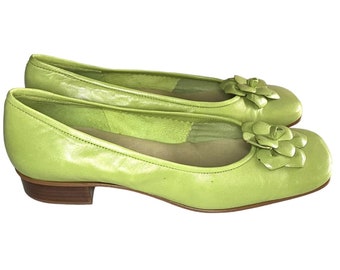 Etienne Aigner vintage Rosette ballerines jardin en cuir pointure 7