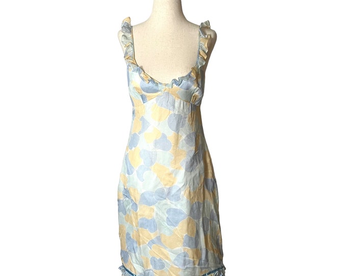 Vintage Tocca Silk Flutter Dress 4 XS