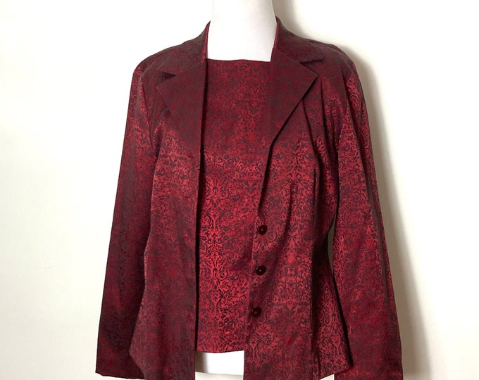 Vintage 90s Brocade Blazer and Shell Set Medium