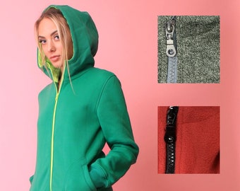 SALE - Limited Edition - Green Hoodie - Red Hoodie - ZipUp Jacket - Casual Jacket - Comfortable Hoodie - Sweatshirt With Zip - Sportswear