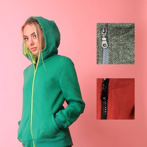 SALE - Limited Edition - Green Hoodie - Red Hoodie - ZipUp Jacket - Casual Jacket - Comfortable Hoodie - Sweatshirt With Zip - Sportswear