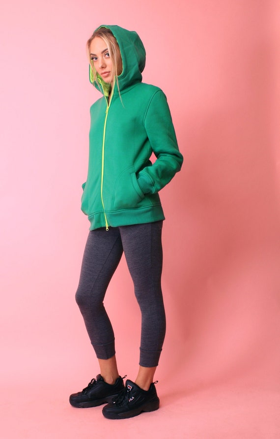 Green and hotsell red hoodie