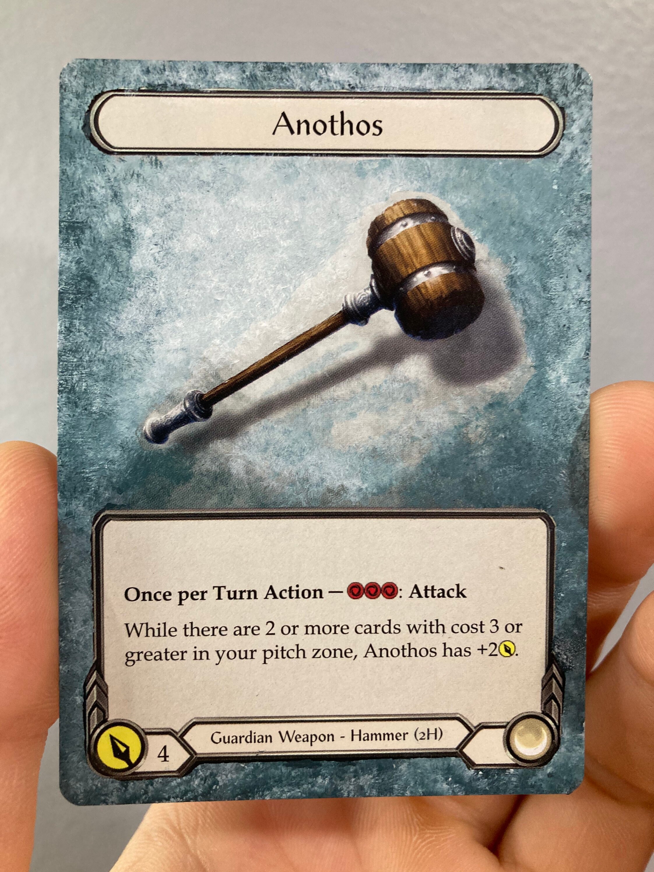 Anothos Guardian Weapon Card Alter Flesh and Blood TCG Etsy