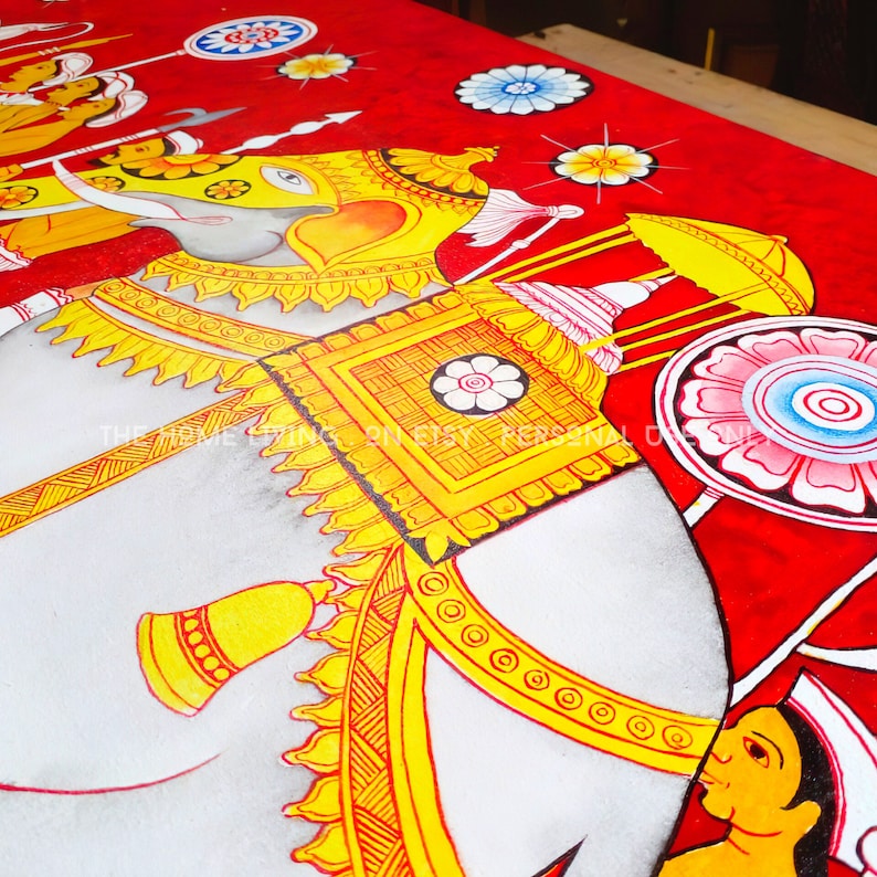 Sri Lanka Traditional Painting Kandy Perahara an Elephant Wall Art