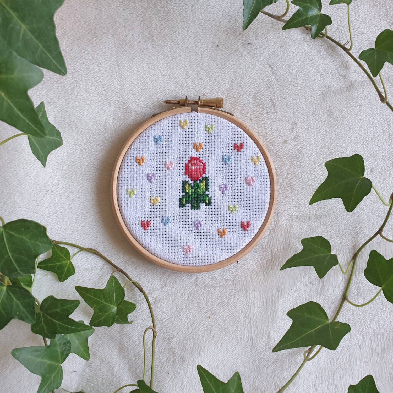 Stardew Valley Tulip Embroidered Circle Etsy