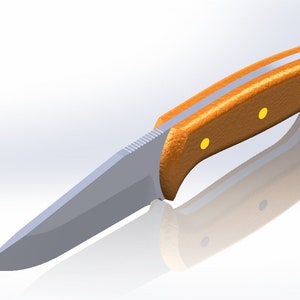 Bushcraft Knife Template NP ready for cutout, laser cutting, plasma cutting, knife making, template, print out, vectorel, dwg, dxf, stl