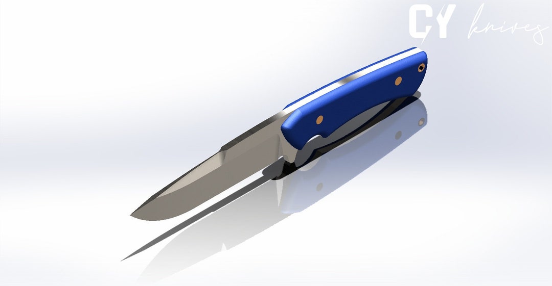 Hunting Knife Template, CYH001, Laser Cut Vector Plans (dxf, Dwg, Sld ...