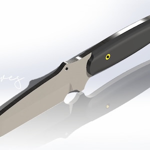 Bushcraft Knife Template CY095 ready for cutout, laser plasma cutting, knife making, template,  vectorel, dwg, dxf, stl, ai