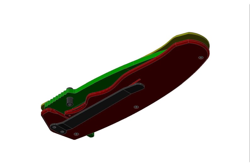 EDC Folding Knife Pattern Ready for Cutout Laser Plasma Etsy