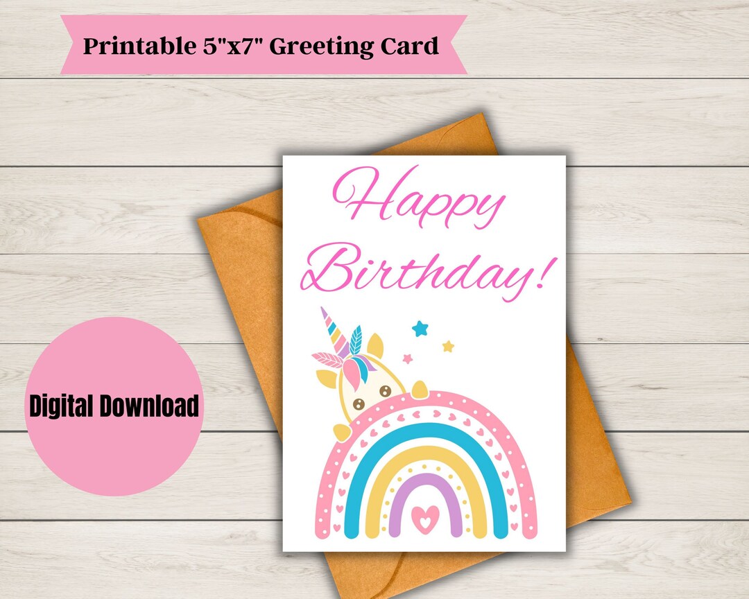 Printable Birthday Card - Etsy