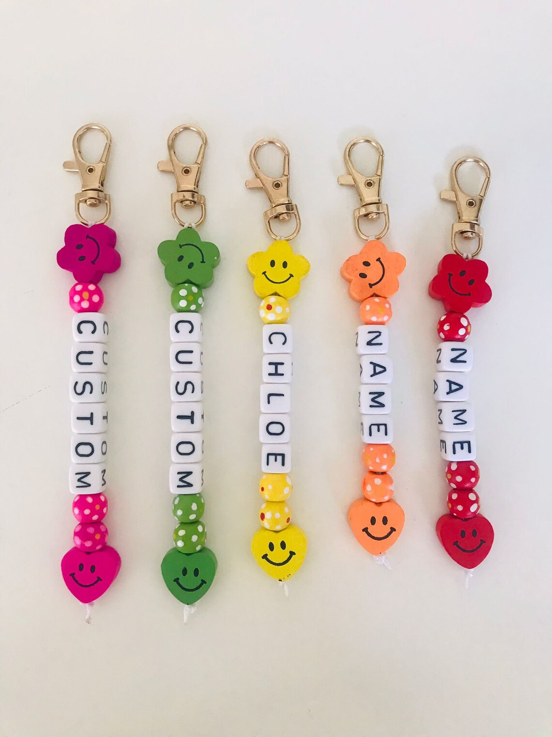 Personalised Name Tags Keychain Backpack Children's Etsy